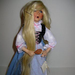 RAPUNZEL “Heroines from the Fairy Tale Forests” Edwin Knowles Doll 15" Tall NIB